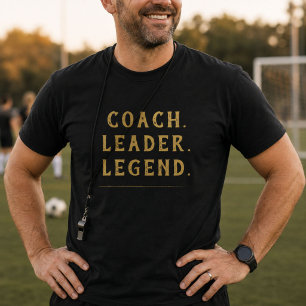 Coach Leader Legend Gold Typography T-Shirt