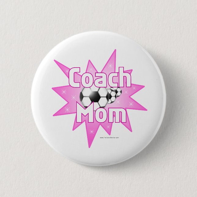 Coach Mom 2 Inch Round Button (Front)