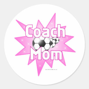 Coach Mom Classic Round Sticker
