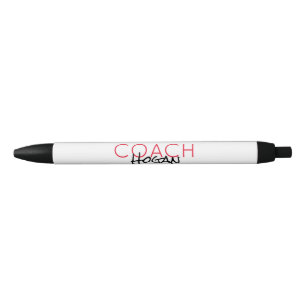 COACH NAME custom text red black Sports Modern  Ink Pen