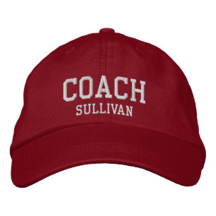 Coach Nom personnalisé Casquette brodé - Rouge