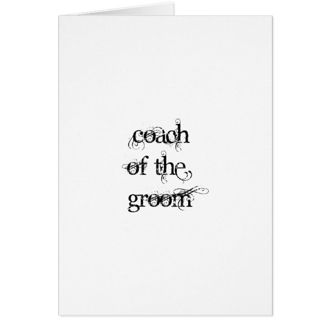 Coach of the Groom (Front)
