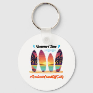 Coach Off Duty Summer Time End Of School Year  Keychain