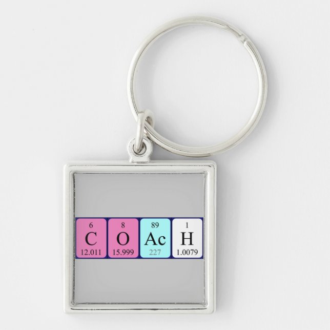 Coach periodic table keyring (Front)