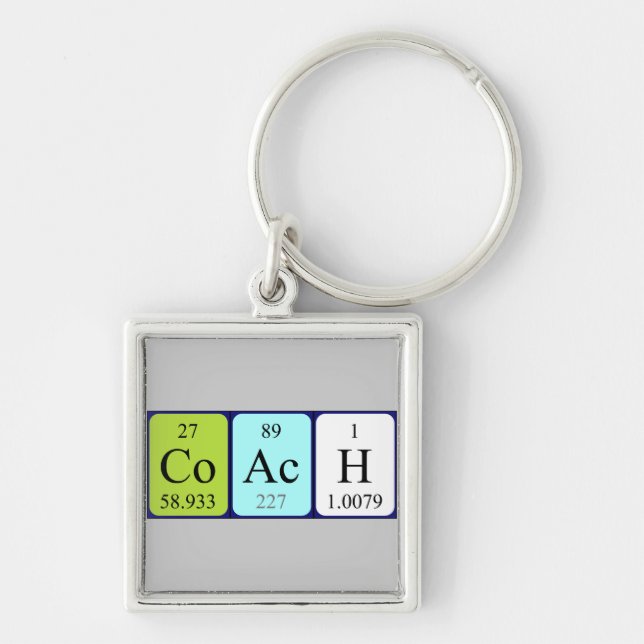 Coach periodic table keyring (Front)