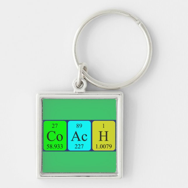Coach periodic table keyring (Front)