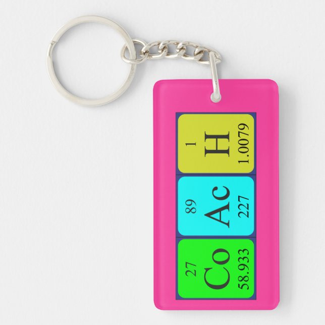 Coach periodic table name keyring (Front)