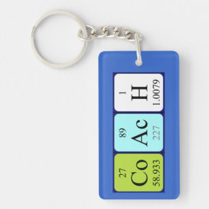 Coach periodic table name keyring