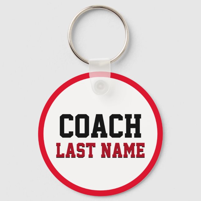 Coach Personalized Last Name Keychain (Front)