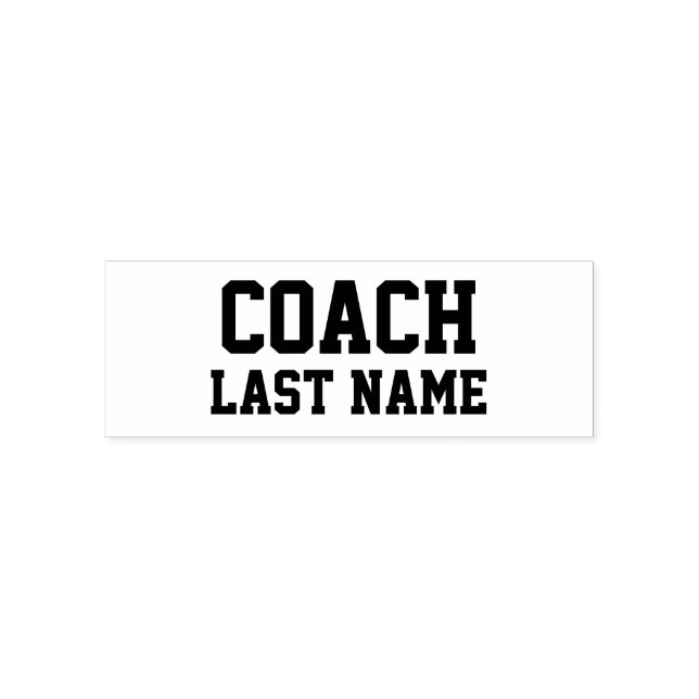 Coach Personalized Last Name Self-inking Stamp (Design)