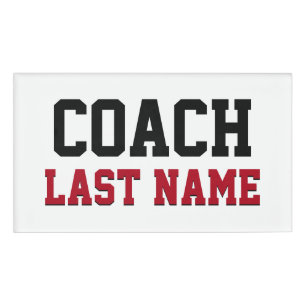 Coach Personalized Last Name Tag
