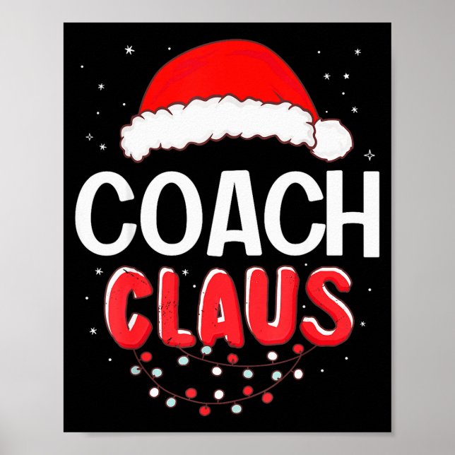 Coach Santa Claus Christmas Matching Costume  Poster (Front)