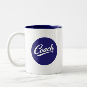 Coach Script Typography Coffee Mug Gift for Coach
