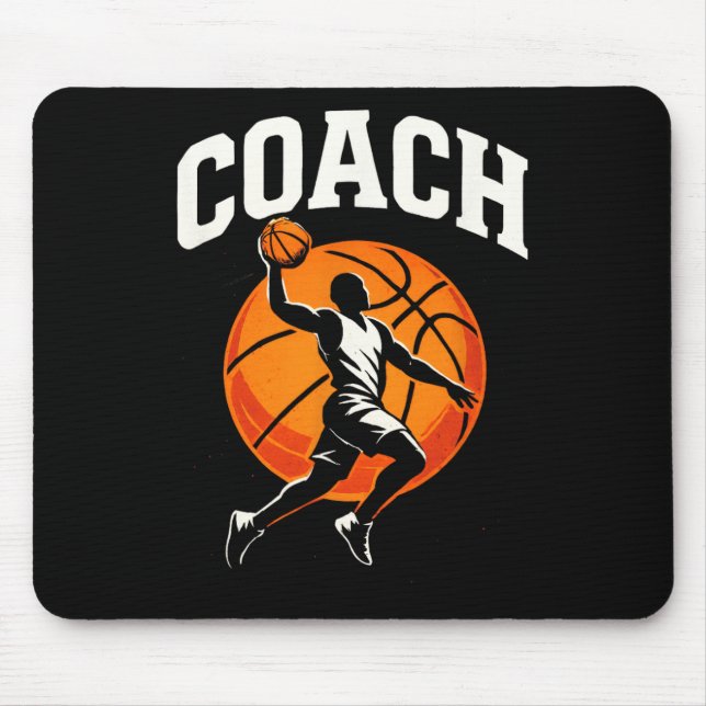Coach - Sketll Athlete Jump Team Sport  Mouse Pad (Front)