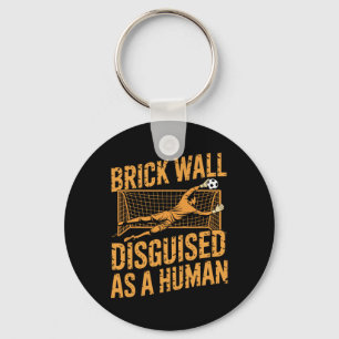 Coach Soccer Player, Brick Wall Disguised As A Hum Keychain