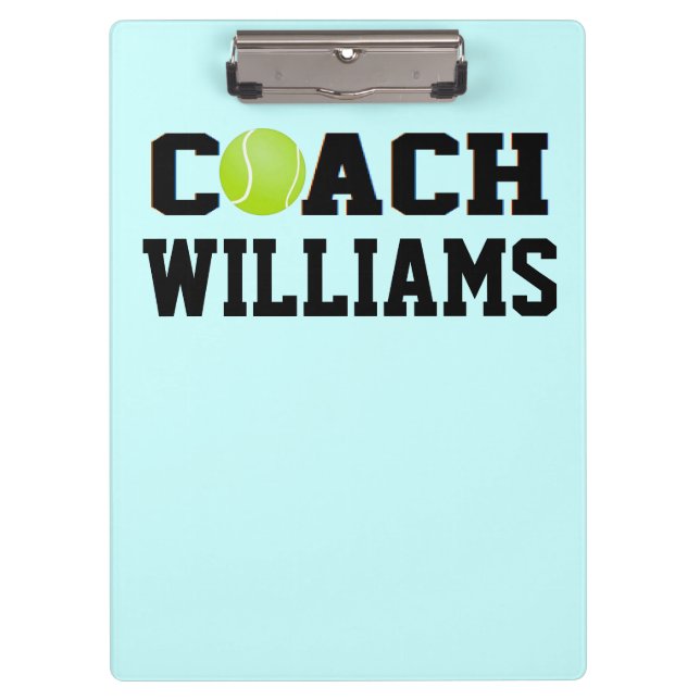 Coach - Tennis (Personalized) Clipboard (Front)