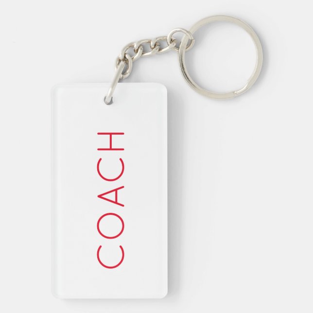 COACH texte personnalisé rouge Sports Cadeau moder (Dos)