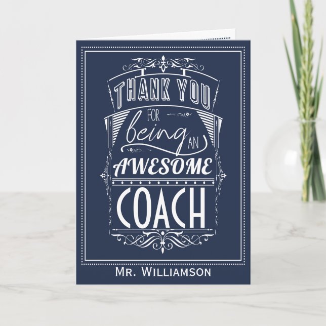 Coach Thank You Appreciation Card (Front)
