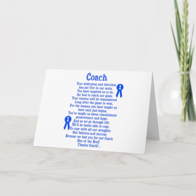Coach Thank You Card (Front)