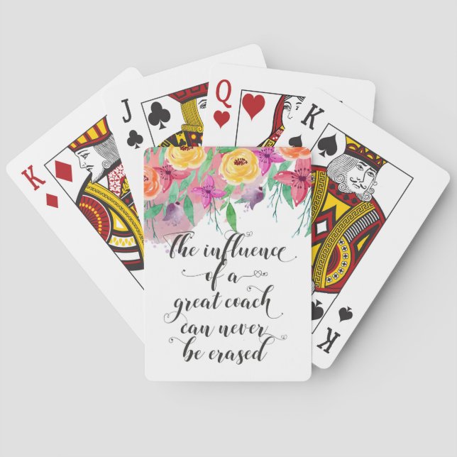 Coach thank you gift Coach appreciation Gift Playing Cards (Back)