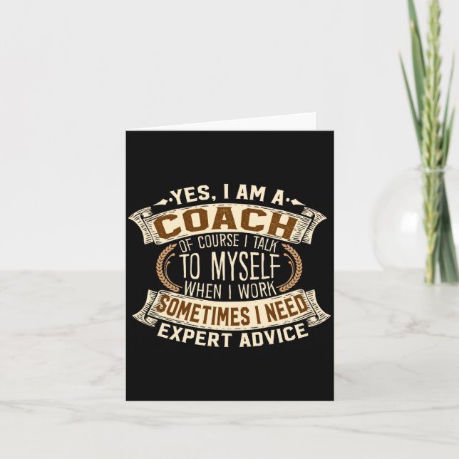 Coach trainer funny phrase coach performance card (Front)