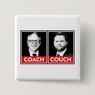 Coach vs Couch 2 Inch Square Button