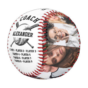 Coach With Personalized 9 photos & Player's Names Baseball