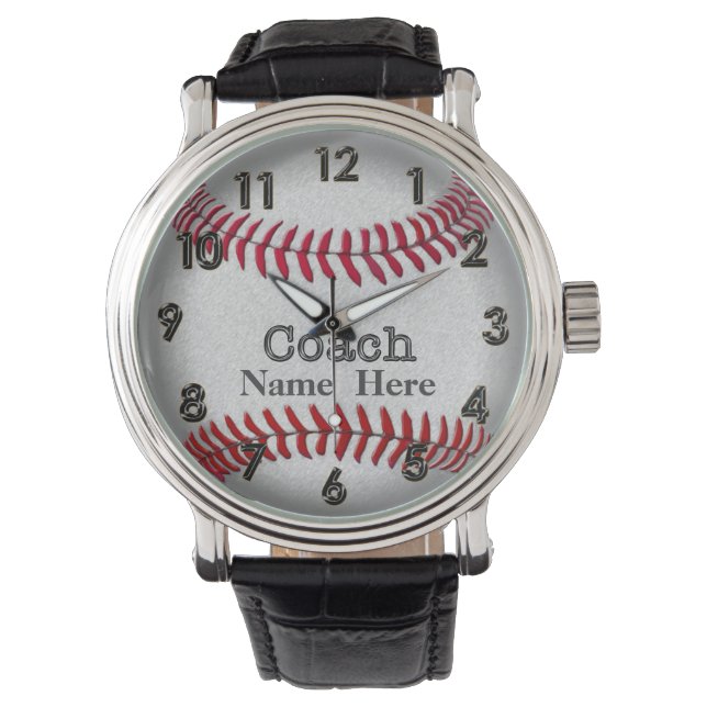 Coaches de softball personnalisées Montre avec NOM (devant)
