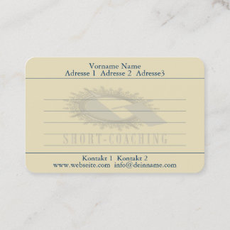 Coaching - Business Card