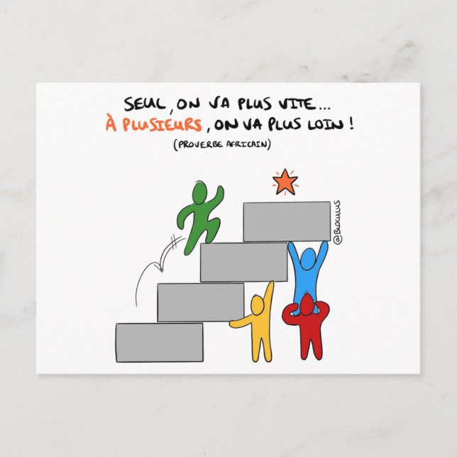 Coaching carte "A plusieurs on va plus loin" (Devant)