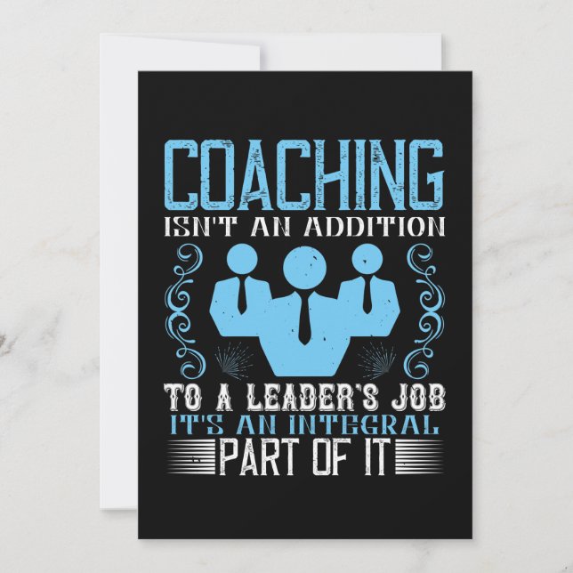 Coaching Isn'T An Addition To A Leader'S Job Save The Date (Front)