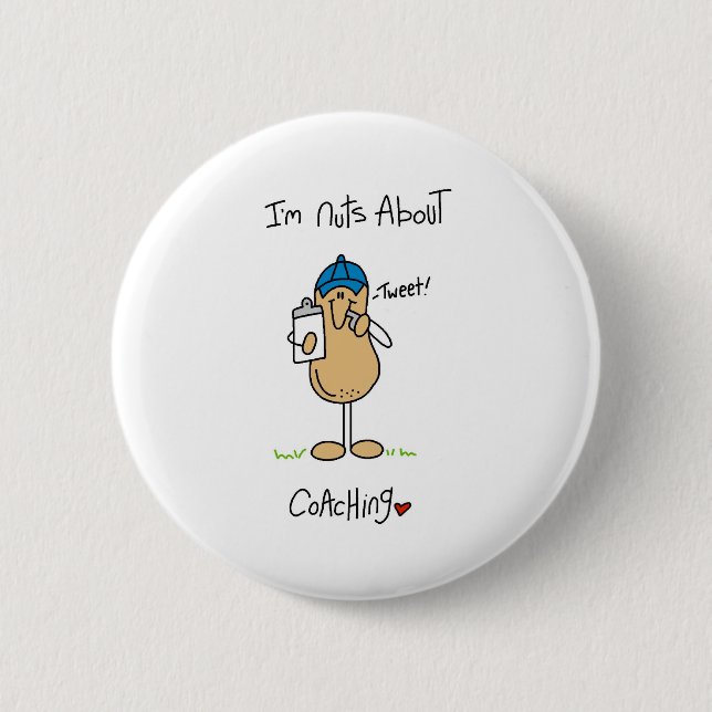Coaching Nut 2 Inch Round Button (Front)