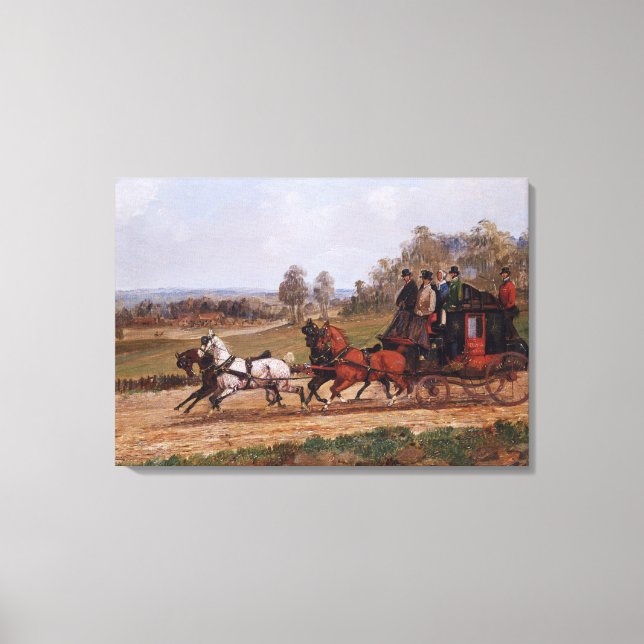 Coaching Scene Canvas Print (Front)