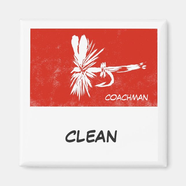 "Coachman" Dish Washer Status Magnet (Front)