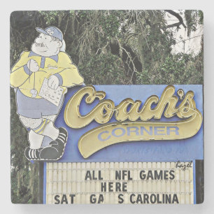 Coach's Corner Savannah Marble Stone Coaster. Coaster