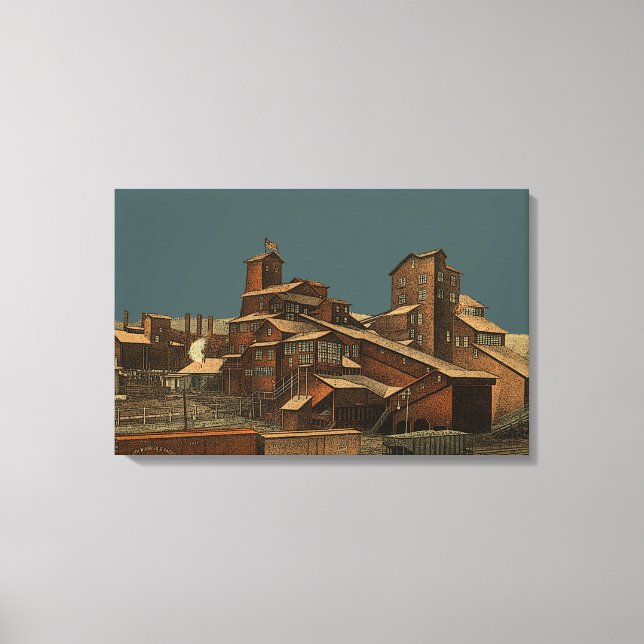 Coal Anthracite Coal Mining Coal Miner Mine Art Canvas Print (Front)