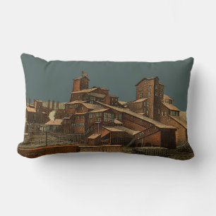 Coal Anthracite Coal Mining Coal Miner Mine Art Lumbar Pillow