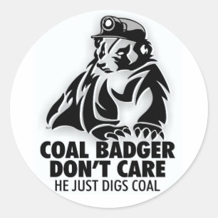 COAL BADGER CLASSIC ROUND STICKER