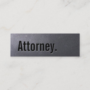 Coal Black Attorney Mini Business Card