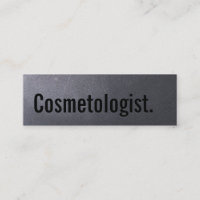 Coal Black Cosmetologist Mini Business Card