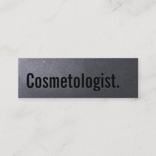 Coal Black Cosmetologist Mini Business Card