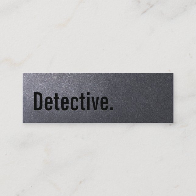 Coal Black Detective Mini Business Card (Front)
