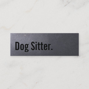 Coal Black Dog Sitter Mini Business Card