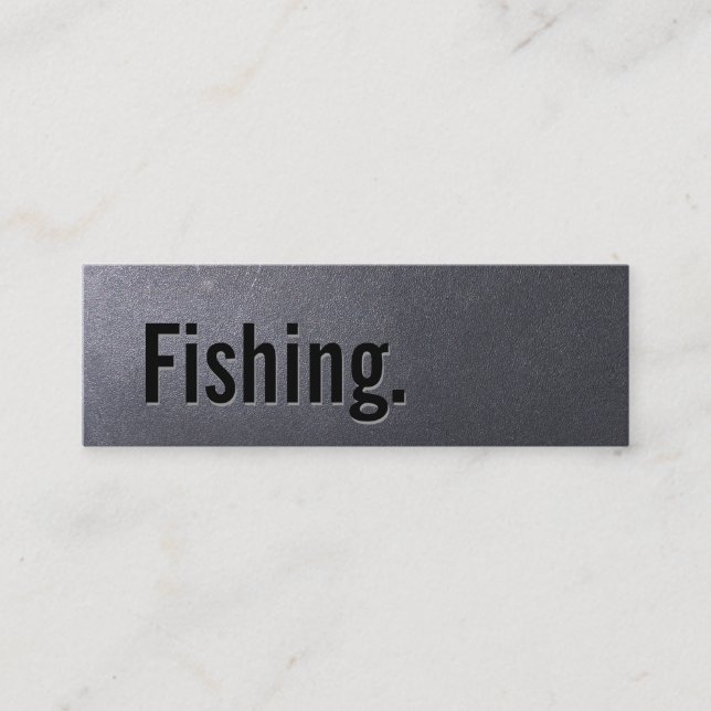 Coal Black Fishing Mini Business Card (Front)