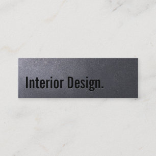 Coal Black Interior Design Mini Business Card