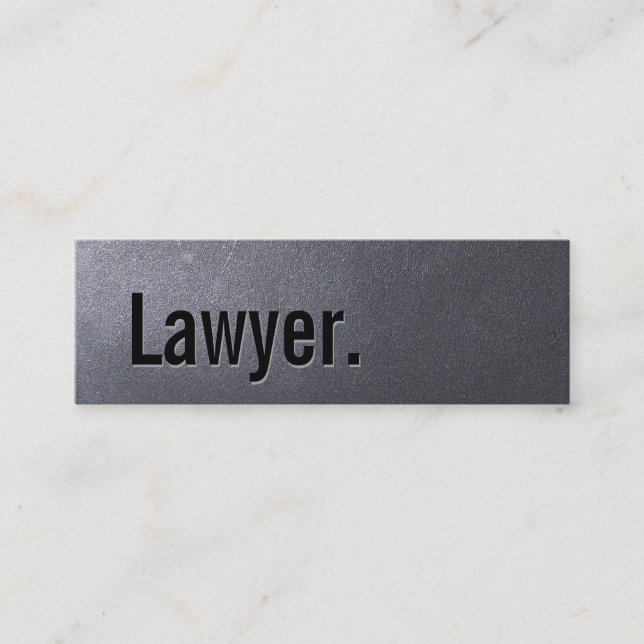 Coal Black Lawyer Mini Business Card (Front)