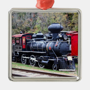 Coal Engine Train Metal Ornament