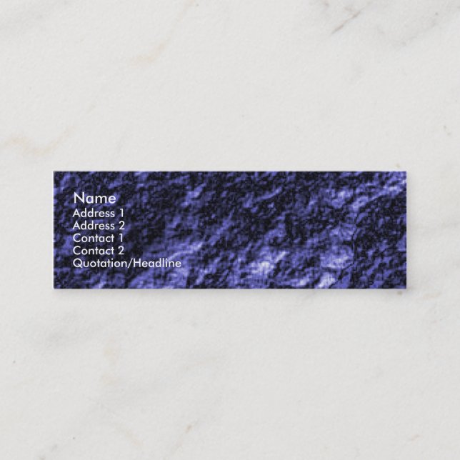 Coal Face Mini Business Card (Front)