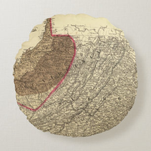 Coal fields in West Virginia Round Pillow