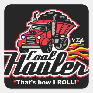 COAL HAULER SQUARE STICKER